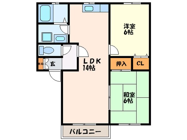 パ－クハイツ野田Ａ棟の物件間取画像